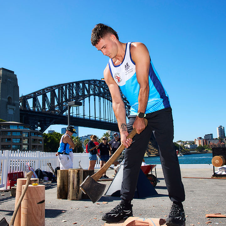 Woodchop Takes Over Circular Quay